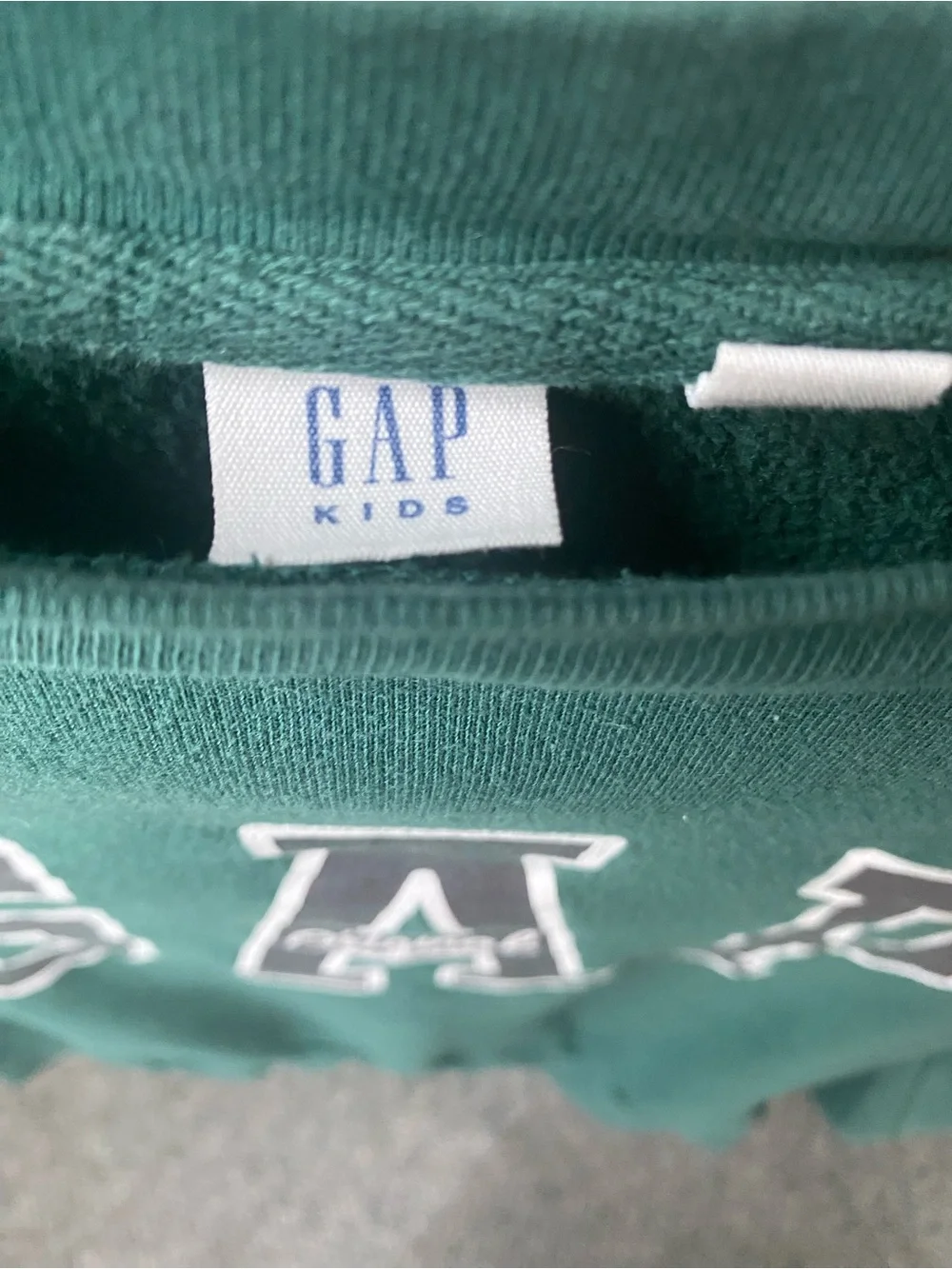 GAP kid's Forest Green Logo Crewneck Sweatshirt